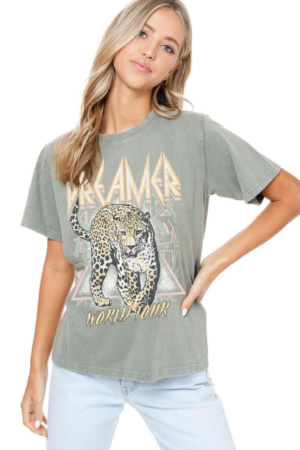 DREAMER LEOPARD VINTAGE TEE