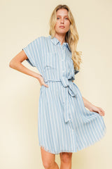 LT BLUE SHIRT DRESS