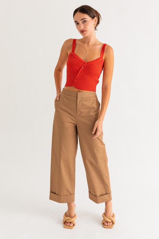 Cynthia Asymmetrical Ribbed Top