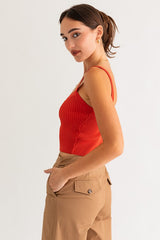 Cynthia Asymmetrical Ribbed Top