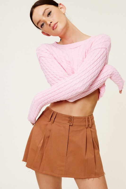 Adeline Knit Cropped  Sweater