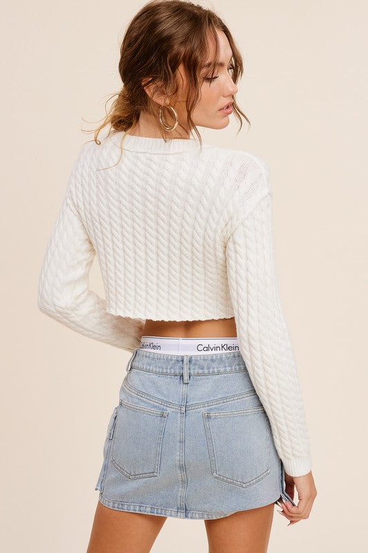 Adeline Knit Cropped  Sweater