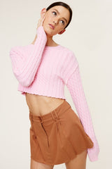 Adeline Knit Cropped Sweater