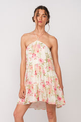 Floral Halter Mini Dress