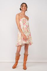 Floral Halter Mini Dress