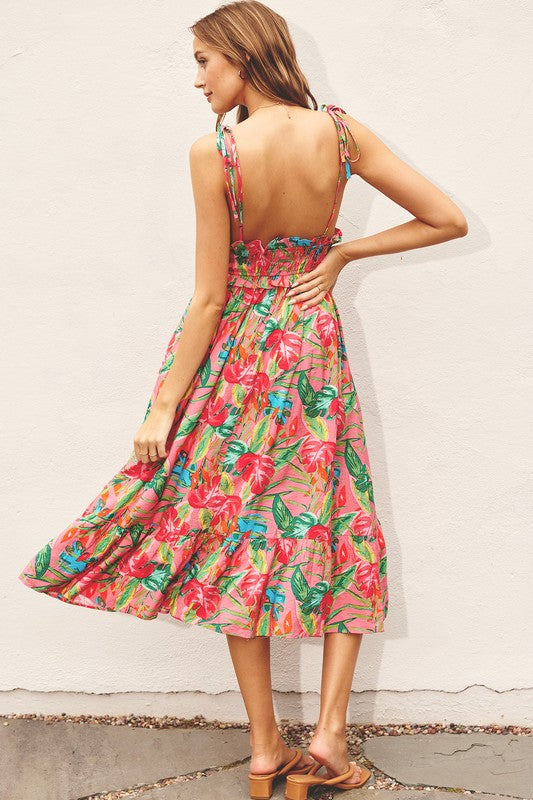 Kensington Floral Midi  Dress