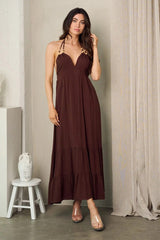 DAHLIA HALTER  MAXI DRESS