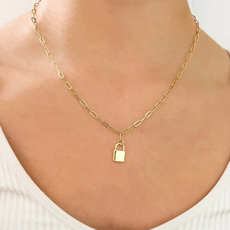 Syrah Lock Necklace