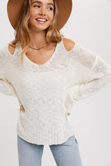 Franny Open Shoulder Pullover