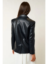 RADLEY OVERSIZE FAUX LEATHER BLAZER JACKET