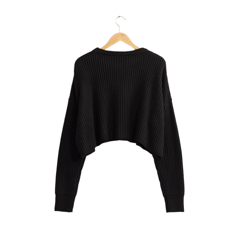 CLAIRE  CROPPED KNIT SWEATER