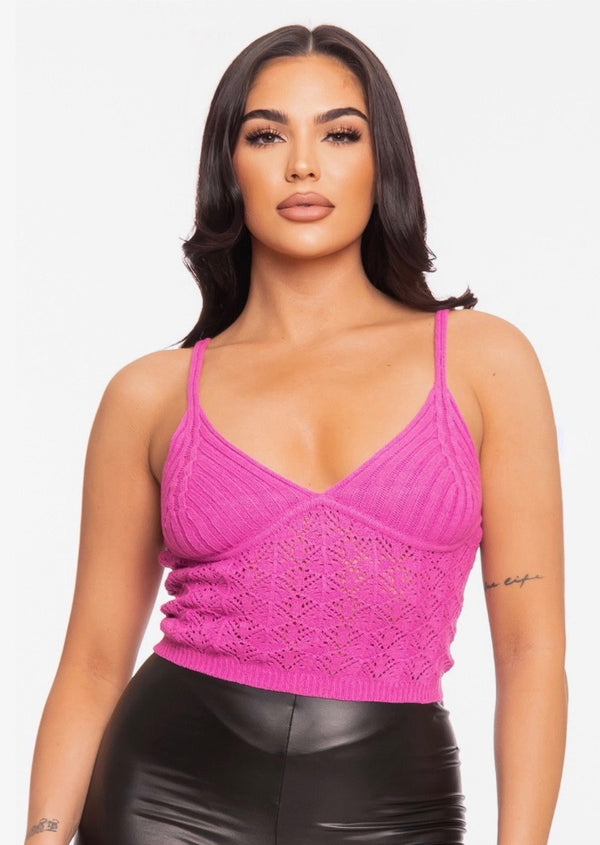 Aurely Tank Top-Pink