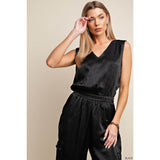 Asra Sleeveless Cargo Jumpsuit