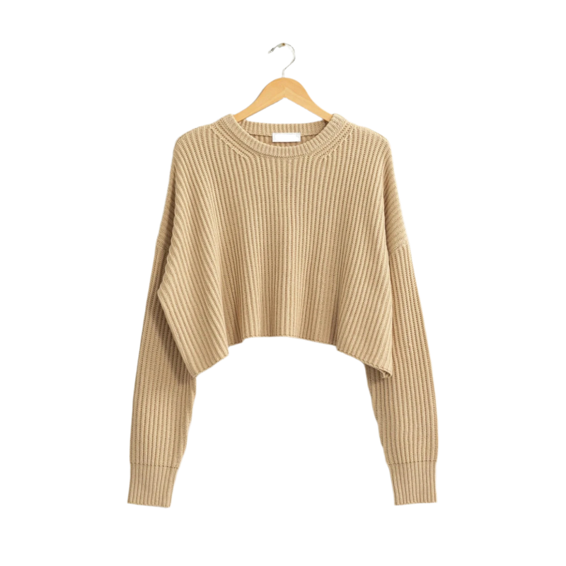 CLAIRE  CROPPED KNIT SWEATER