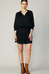 Aurelie Pleated Mini Dress