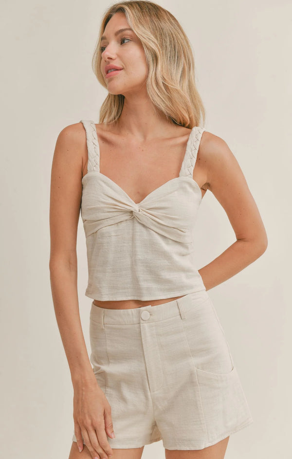 Glamping Crop  Top - Cream