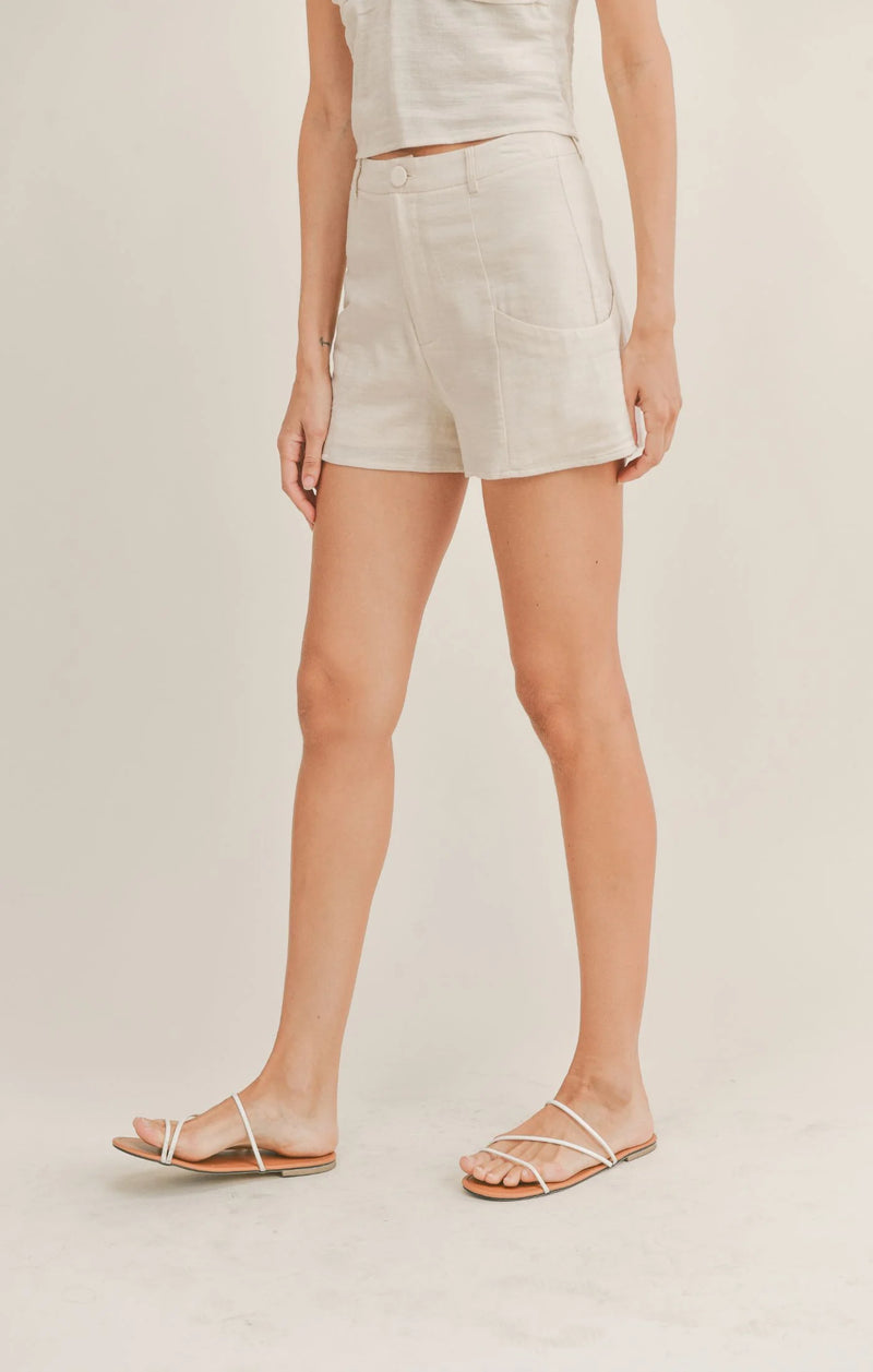 Glamping Shorts-Cream