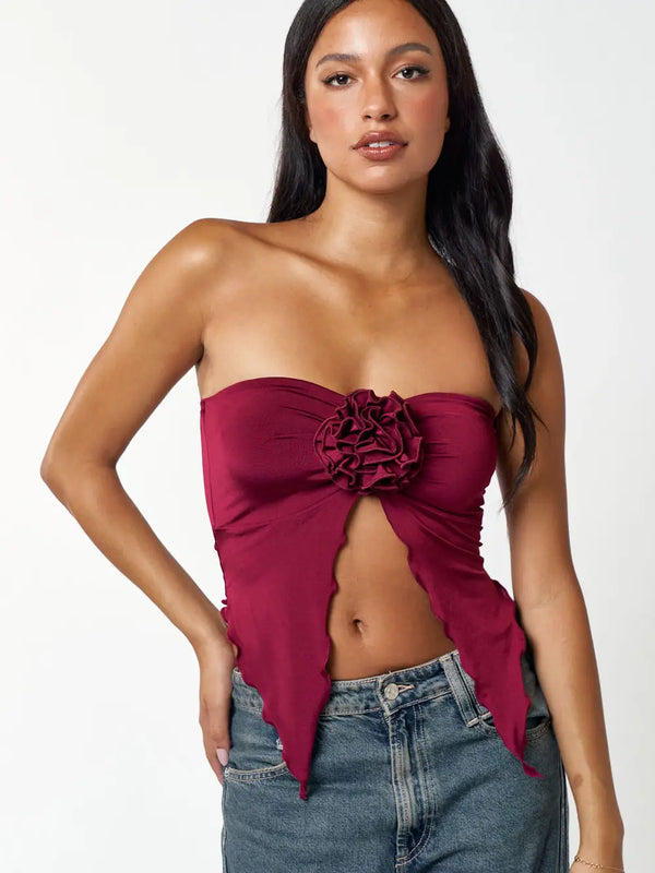 ROSETTE TUBE TOP