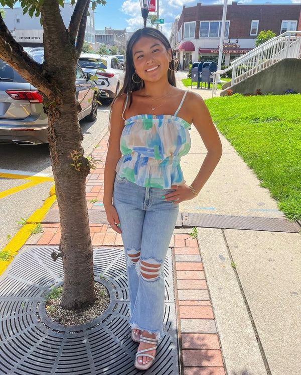 Claire Smoked Waist Top