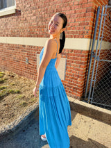 FLORENCE  BLUE MIDI DRESS