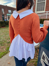 ALICIA COLLARED SWEATER TOP