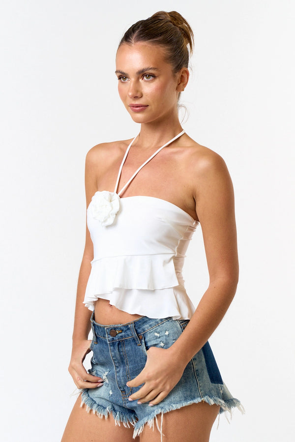 Rosette Halter Top