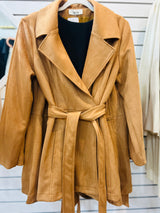 Risk Taker Faux Suede Belted Coat
