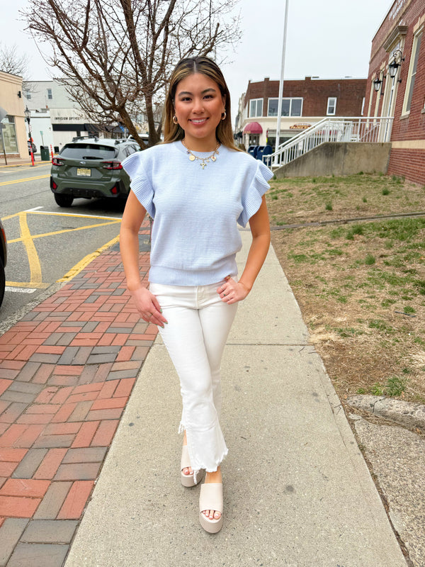 Sofia Ruffle Sleeve Top