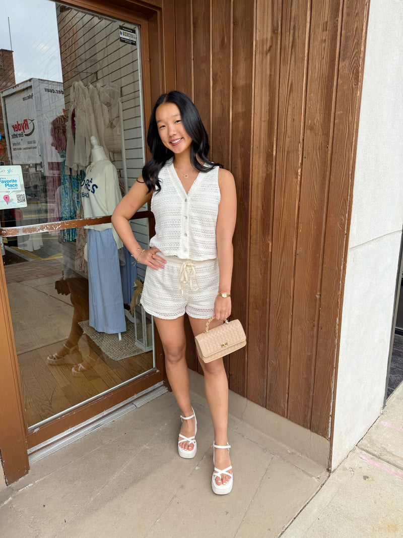 Cleo Crochet Vest Top