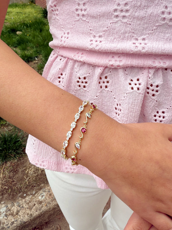 14k GP CZ Ollie Bracelet