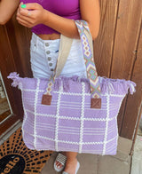 Santorini Fringe Tote Bag