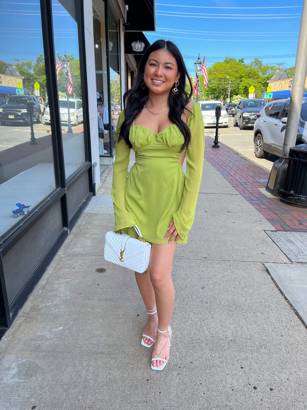 MATCHA CUT OUT MINI DRESS