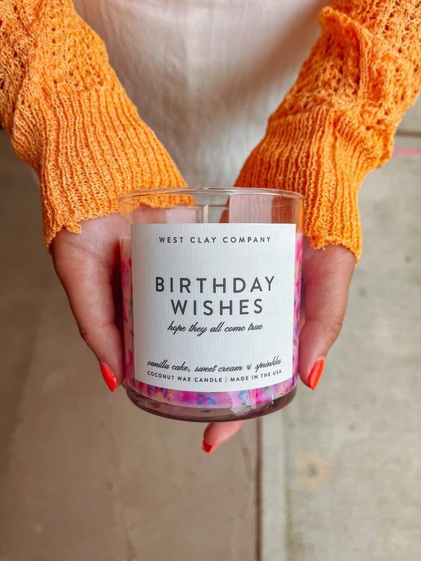 B-Day Wishes Sprinkle Candle