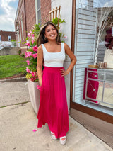 ITALIA MAXI SKIRT- H Pink