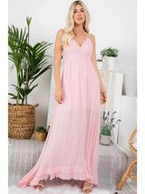 Crochet Lace Maxi Tiered Dress