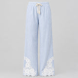 Coastal Breeze Embroidered Pants