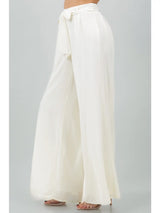 Chiffon Tie Waist Palazzo Pants