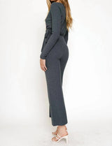 Shimmered Ribbed Pants