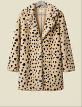 Animal Print Faux Fur Coat