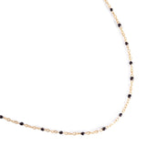 BLACK ENAMEL CHAIN NECKLACE