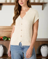 ROSALIE BUTTON DOWN KNIT TOP