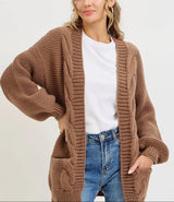 Chunky Cable Knit Cardigan