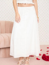 Haven Eyelet Midi Skirt