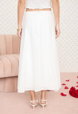 Haven Eyelet Midi Skirt