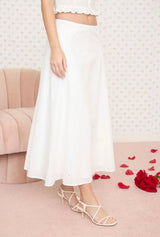Haven Eyelet Midi Skirt