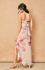 Orchid Chiffon Tie Back Dress