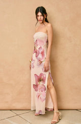Orchid Chiffon Tie Back Dress