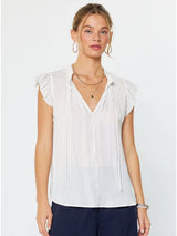 Kira Pleated Sleeve Blouse