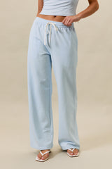 Baby Blue Wide Leg Sweatpants