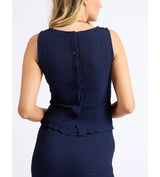 Dylan Popcorn Button Top